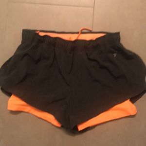 H&M gym shorts with built in compression shorts